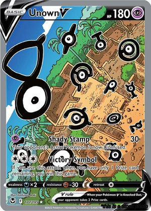 177/195 Unown V (Alternate Full Art) Ultra Rare Holofoil
