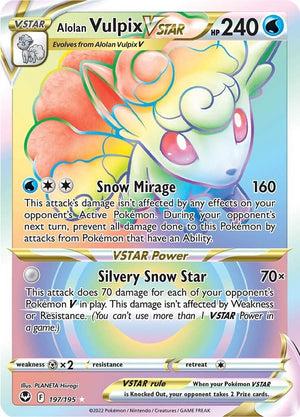 Secret Rare Alolan Vulpix VSTAR (Secret) [197/195 Near Mint ]