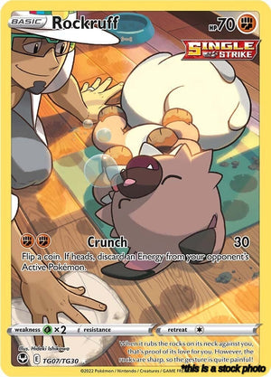Holofoil Rockruff [TG07/TG30 Near Mint ]