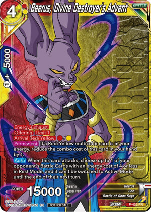Beerus, Divine Destroyer's Advent (Zenkai Series Tournament Pack Vol.2 Winner) [P-452]