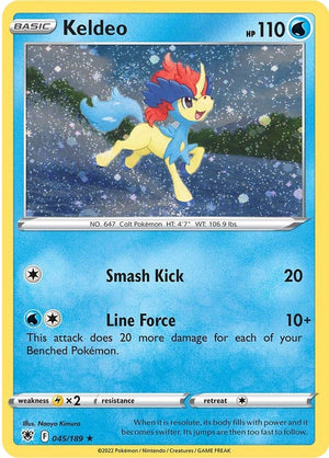 Holo Rare Keldeo - 045/189 (Cosmos Holo) [045/189 Lightly Played ]