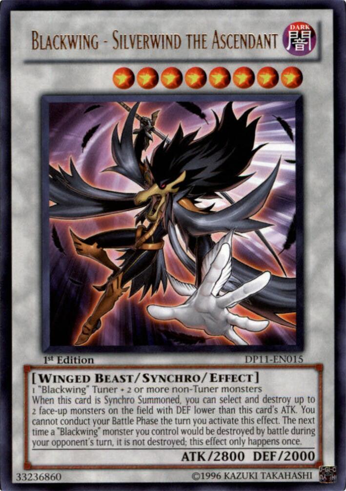 1st Edition Blackwing - Silverwind the Ascendant [DP11-EN015 Lightly Played] Rare