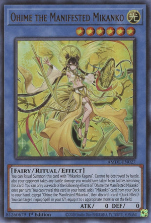 1st Edition Ohime the Manifested Mikanko [AMDE-EN027 Near Mint] Ultra Rare