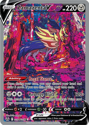 Holofoil Zamazenta V [GG54/GG70 Near Mint ]