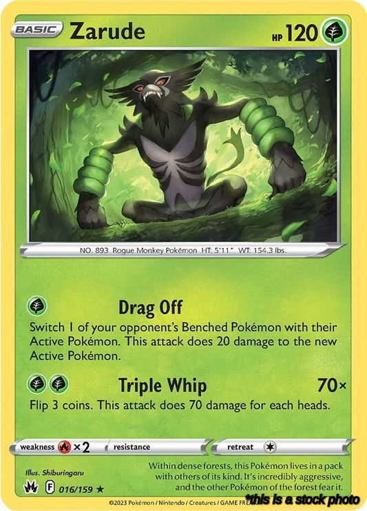 Holo Rare Zarude [016/159 Near Mint ]