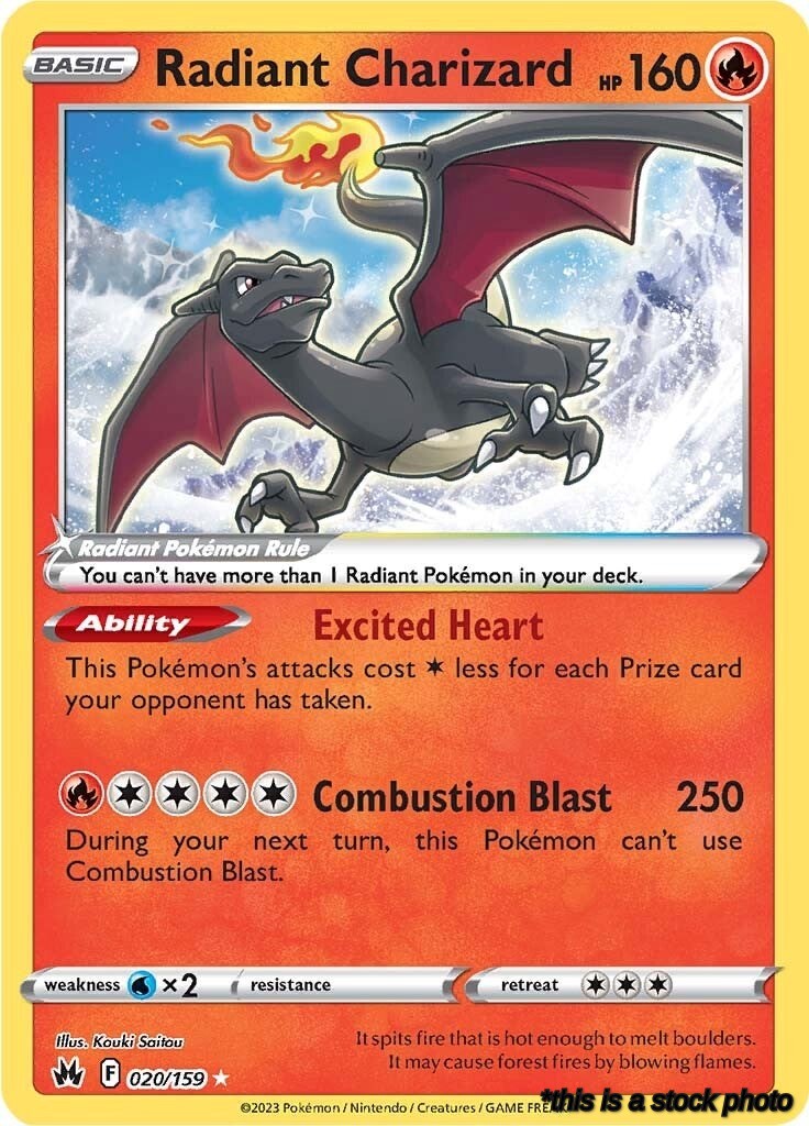Holofoil Radiant Charizard [020/159 Lightly Played ]