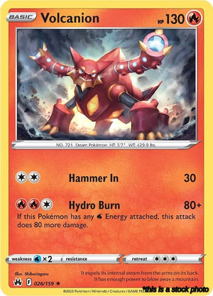 026/159 Volcanion Holo Rare Holofoil