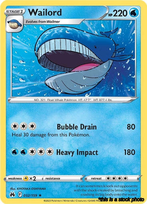 032/159 Wailord Rare Normal