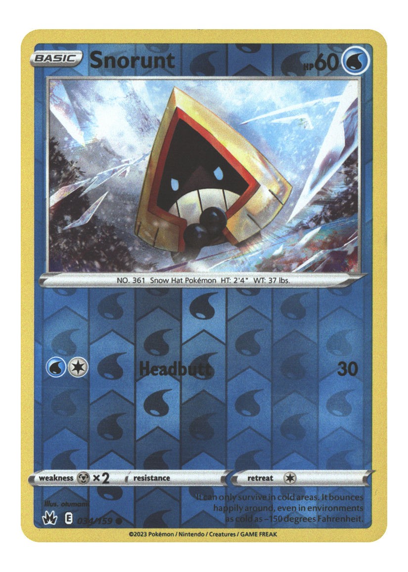 034/159 Snorunt Common Reverse Holofoil