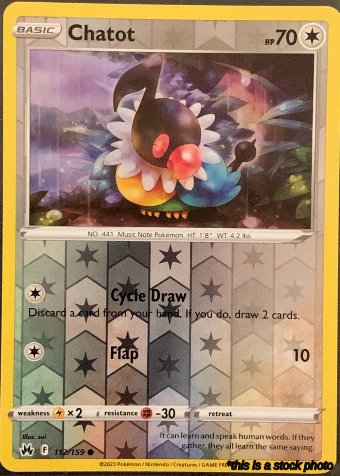 112/159 Chatot Common Reverse Holofoil