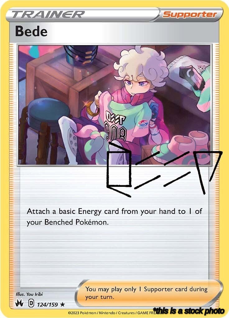 124/159 Bede Holo Rare Reverse Holofoil