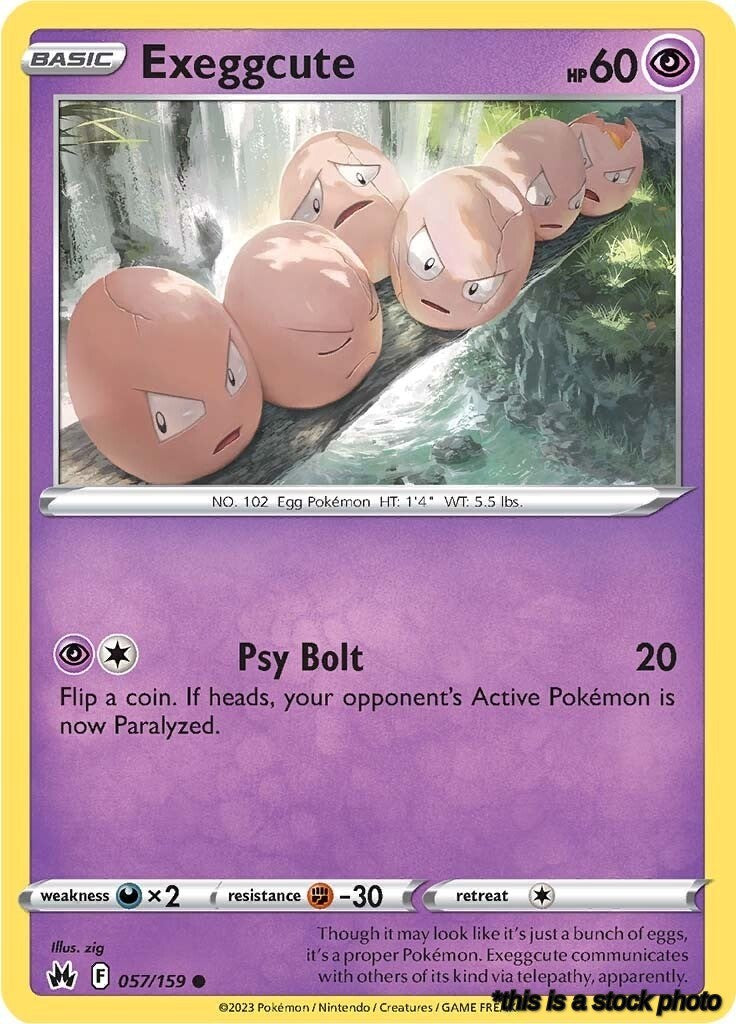 Reverse Holofoil Exeggcute [057/159 Lightly Played ]