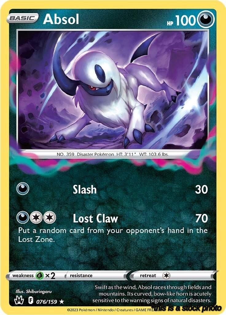 076/159 Absol Holo Rare Holofoil