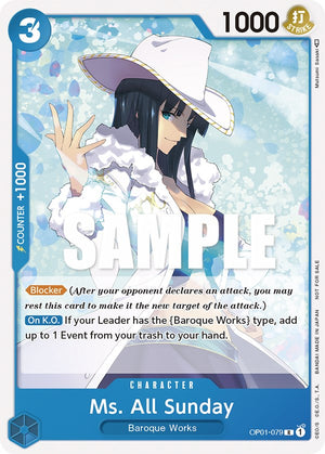 Ms. All Sunday (Promotion Pack 2023) [OP01-079] One Piece Promotion Cards