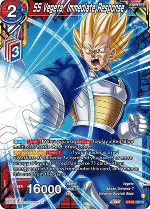 BT20-137 SS Vegeta, Immediate Response