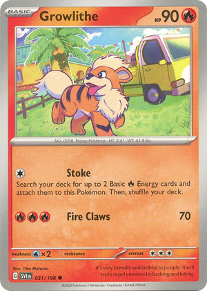 Common Growlithe - 031/198 [031/198 Near Mint ]