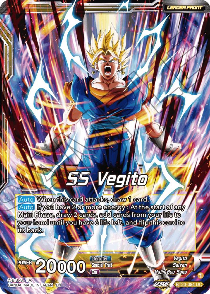 SS Vegito // Son Goku & Vegeta, Path to Victory (Back)