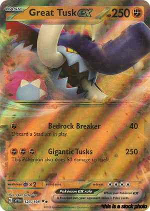 Double Rare Great Tusk ex - 123/198 [123/198 Near Mint ]