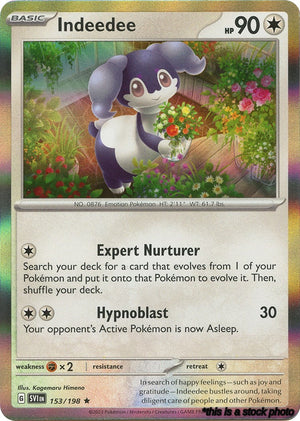 153/198 Indeedee Rare Holofoil