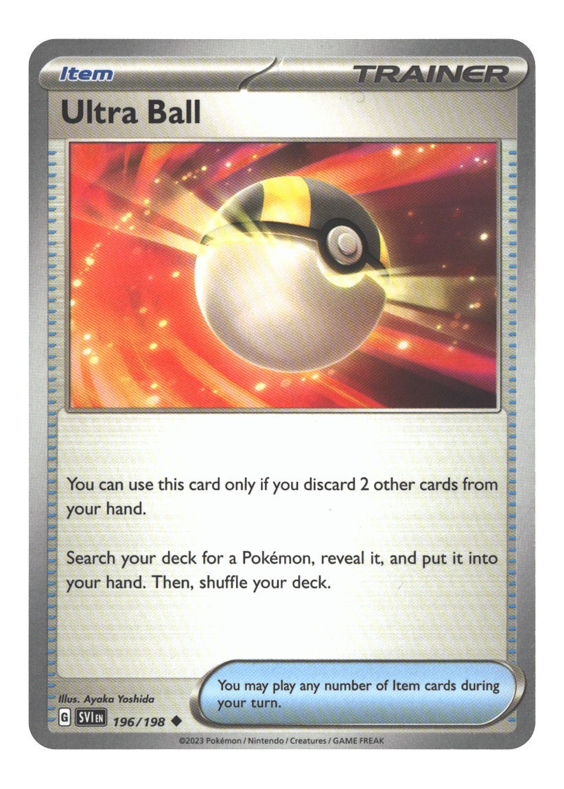 196/198 Ultra Ball Uncommon Normal Lightly Played