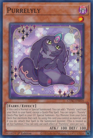 1st Edition Purrelyly [CYAC-EN018 Near Mint] Common / Short Print
