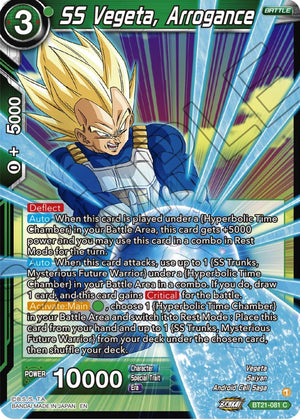 BT21-081 SS Vegeta, Arrogance