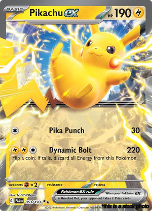 Double Rare Pikachu ex [063/193 Near Mint ]