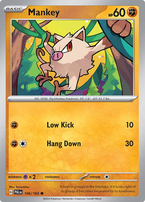 Common Mankey [106/193 Near Mint ]