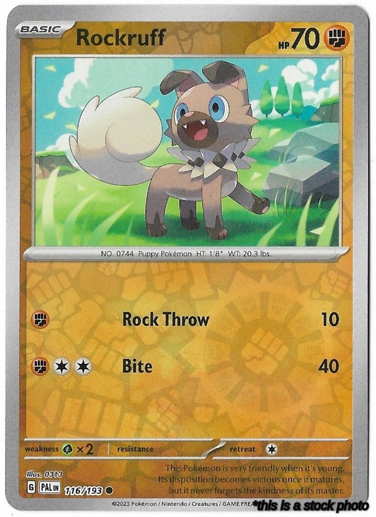 116/193 Rockruff Common Reverse Holofoil