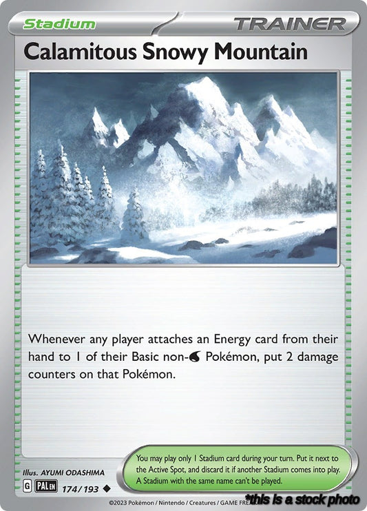 Uncommon Calamitous Snowy Mountain [174/193 Near Mint ]