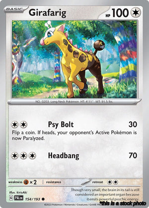 Normal Girafarig [154/193 Near Mint ]