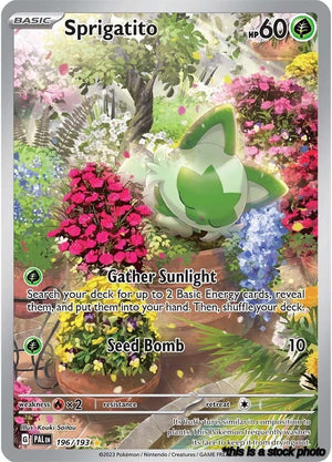 196/193 Sprigatito Illustration Rare Holofoil