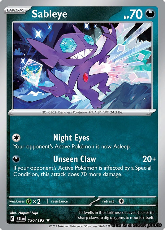 Rare Sableye [136/193 Near Mint ]