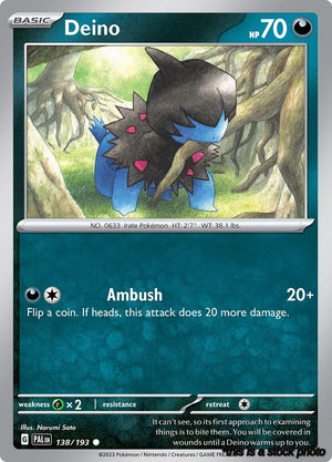 Reverse Holofoil Deino [138/193 Near Mint ]