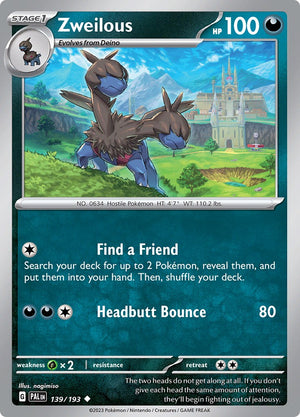 Uncommon Zweilous [139/193 Near Mint ]
