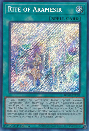 1st Edition Rite of Aramesir [BLMR-EN093 Lightly Played] Secret Rare