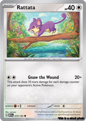Common Rattata [019/165 Near Mint ]