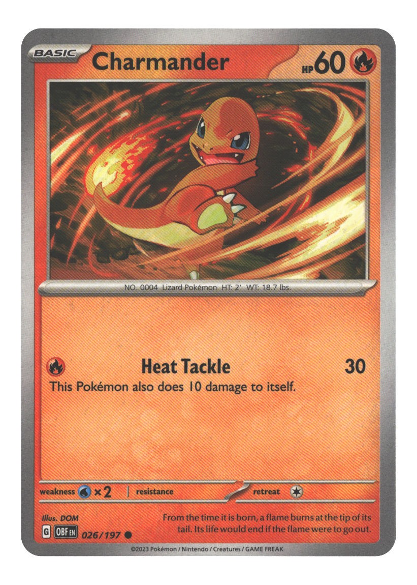 026/197 Charmander Common Normal Lightly Played