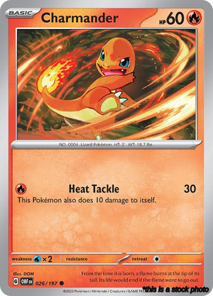 026/197 Charmander Common Normal Lightly Played