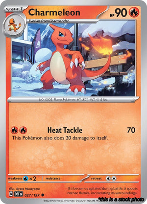 027/197 Charmeleon Uncommon Normal Lightly Played
