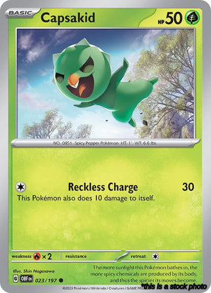 Reverse Holofoil Capsakid - 023/197 [023/197 Near Mint ]