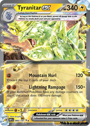 Holofoil Tyranitar ex [066/197 Near Mint ]