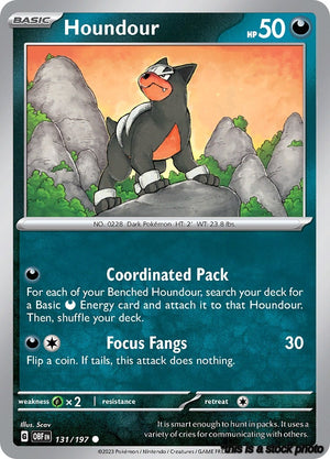 Reverse Holofoil Houndour - 131/197 [131/197 Near Mint ]