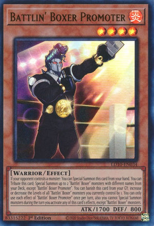 1st Edition Battlin' Boxer Promoter [LD10-EN034 Near Mint] Ultra Rare