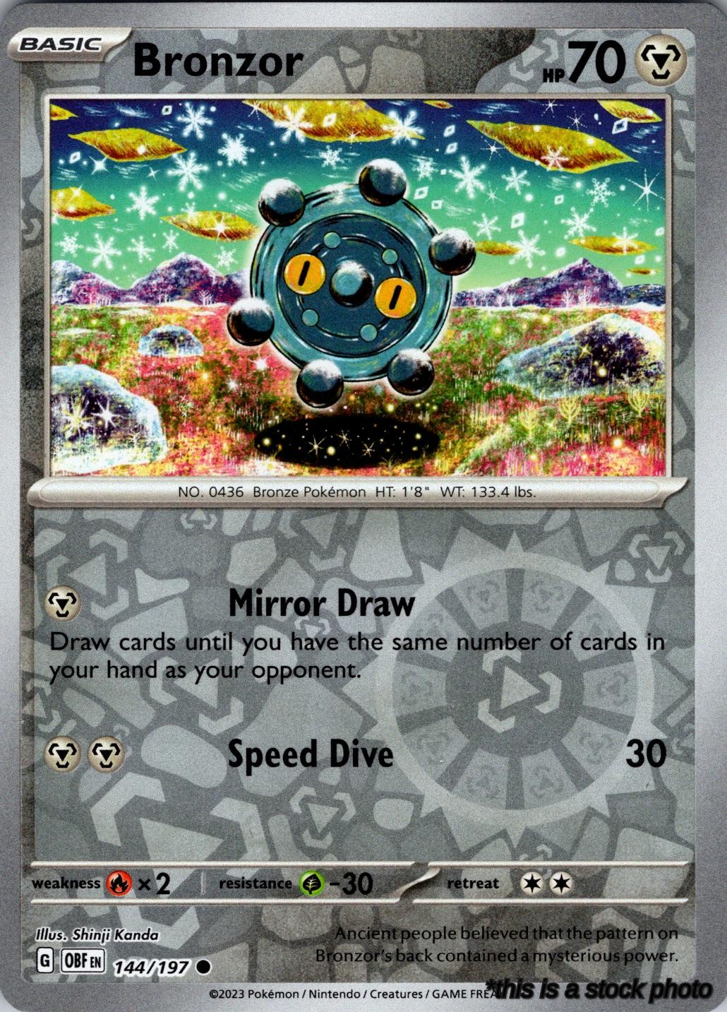 144/197 Bronzor Common Reverse Holofoil