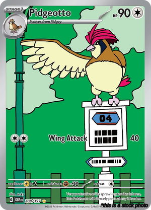 Holofoil Pidgeotto - 208/197 [208/197 Near Mint ]