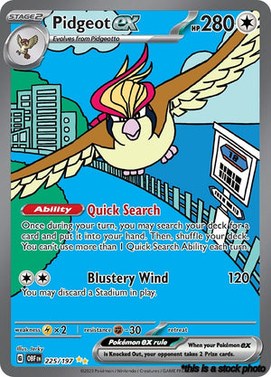Holofoil Pidgeot ex - 225/197 [225/197 Lightly Played ]