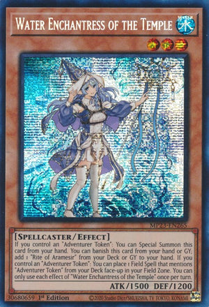 1st Edition Water Enchantress of the Temple [MP23-EN265 Lightly Played] Prismatic Secret Rare