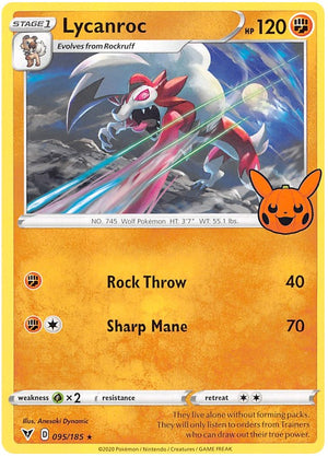 Rare Lycanroc [095/185 Near Mint ]