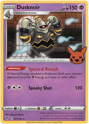 Holo Rare Dusknoir [071/185 Near Mint ]